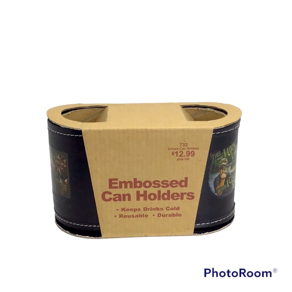 💚 FREE with any purchase ⭐️ Embossed Can Holder - New in Package